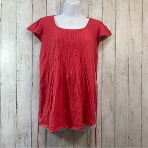 Oh Baby by Motherhood Tie Back Cap Sleeve Maternity Top Medium